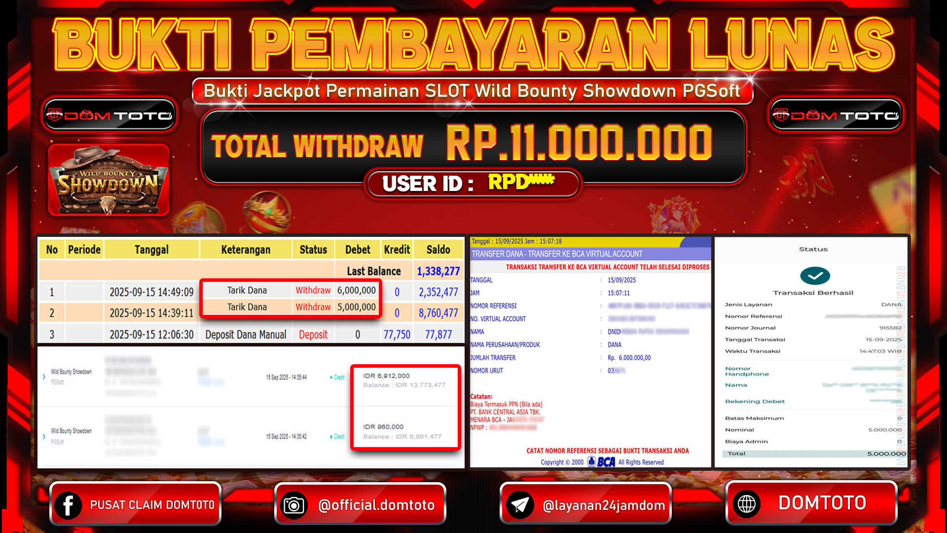 JACKPOT SLOT Wild Bounty Showdown PGSoft 15 SEPTEMBER 2025